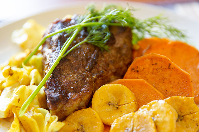 Roasted Lamb Shanks With Coconut-Glazed Root Vegetables