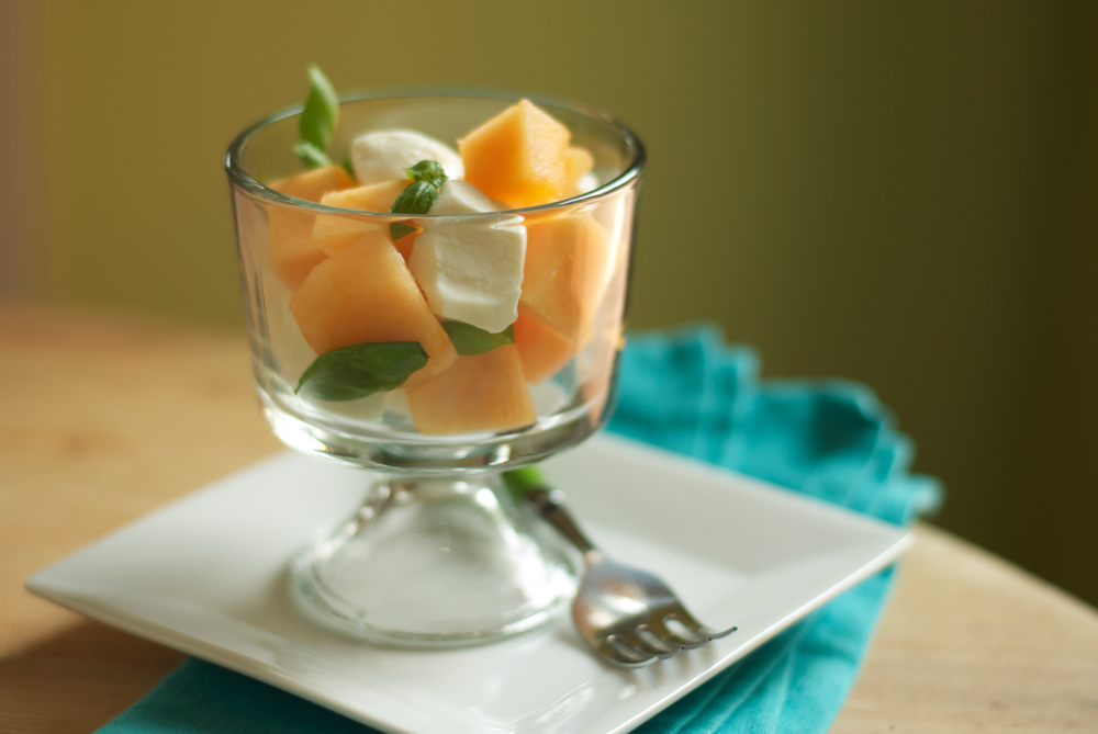 Simple Melon Caprese Salad