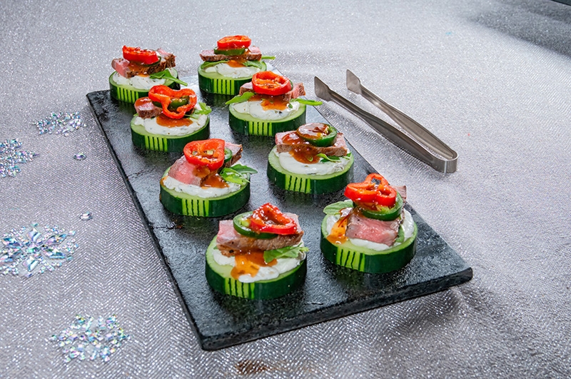 Beef and Cucumber Bites