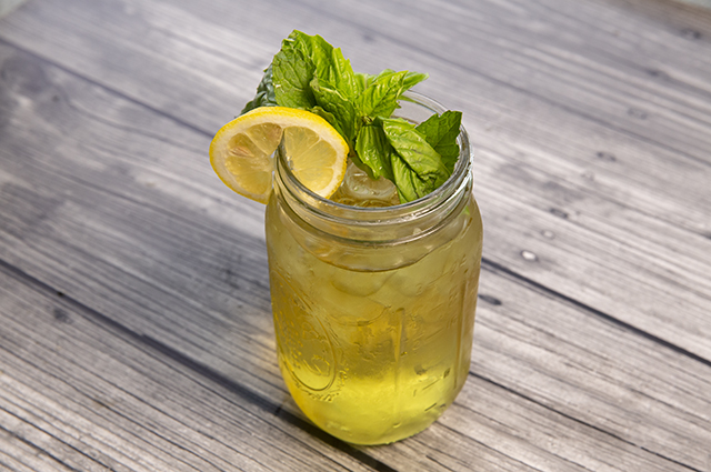 Three-Herb Iced Tea with Chamomile Syrup
