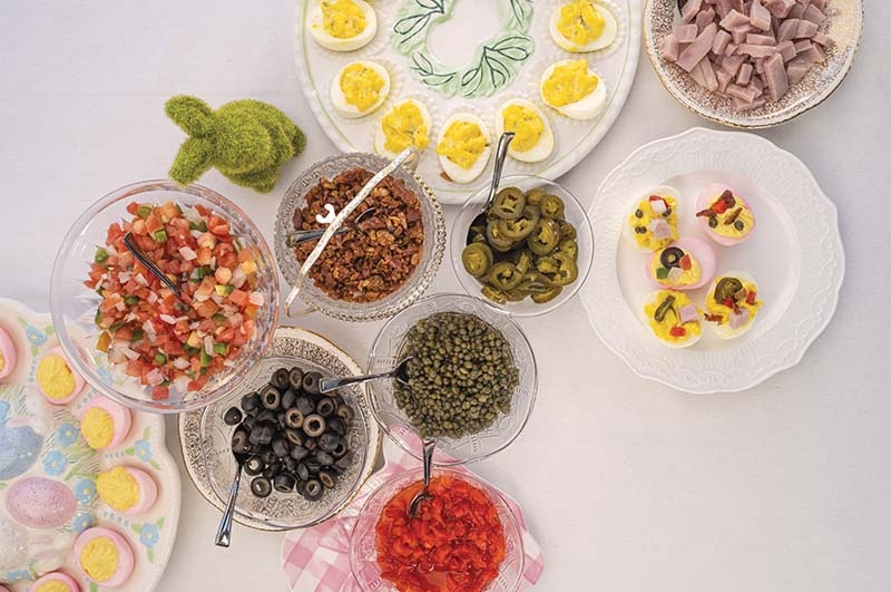 Spring Deviled Egg Bar