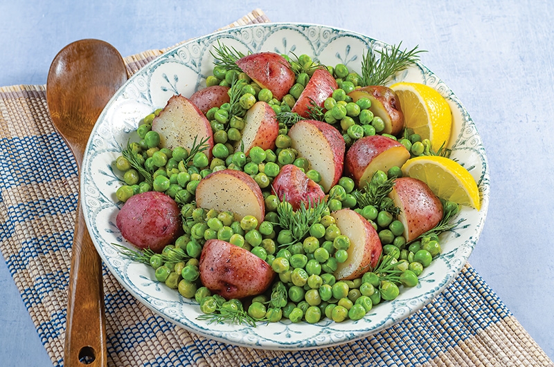 Dilled Red Potatoes and Peas