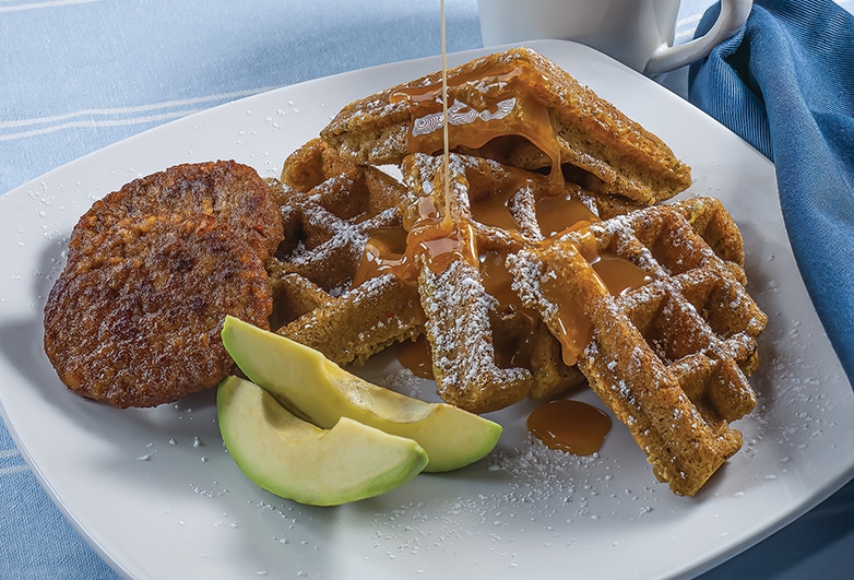 Plant-Based Avocado Waffles