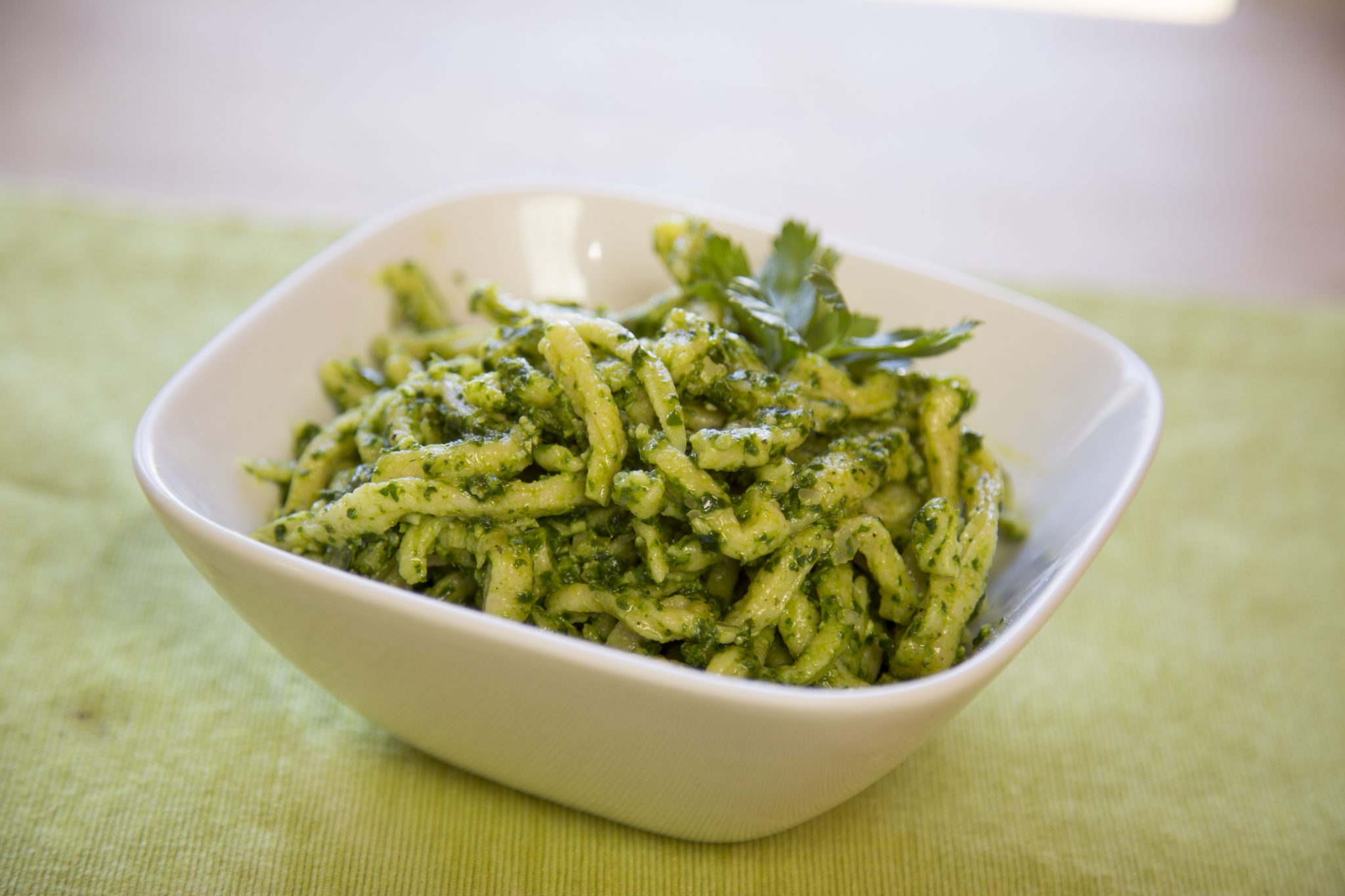 Handmade Pasta Noodles w/Green Pesto