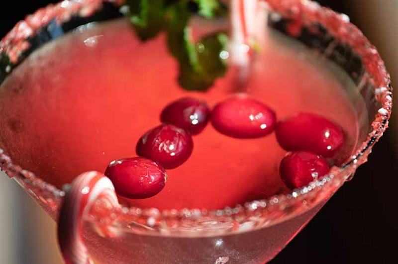 Cranberry Peppermint Martini