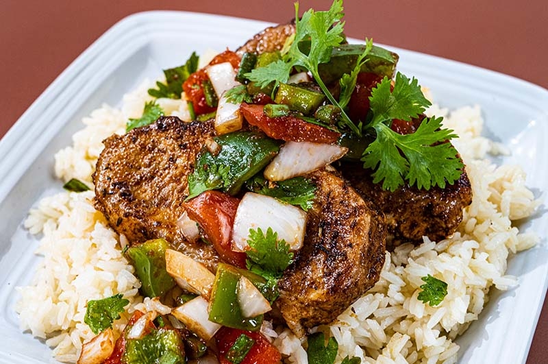 Southern-Style Pork Chops and Salsa