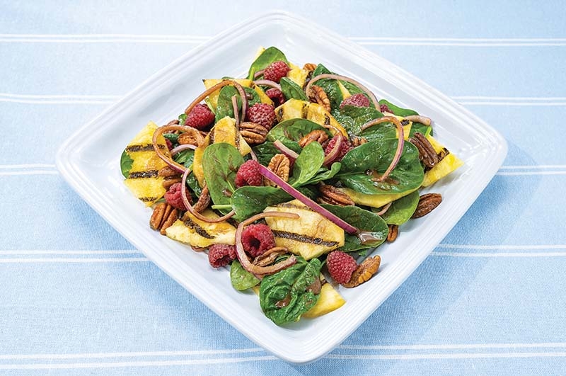 Grilled Pineapple Balsamic Summer Salad