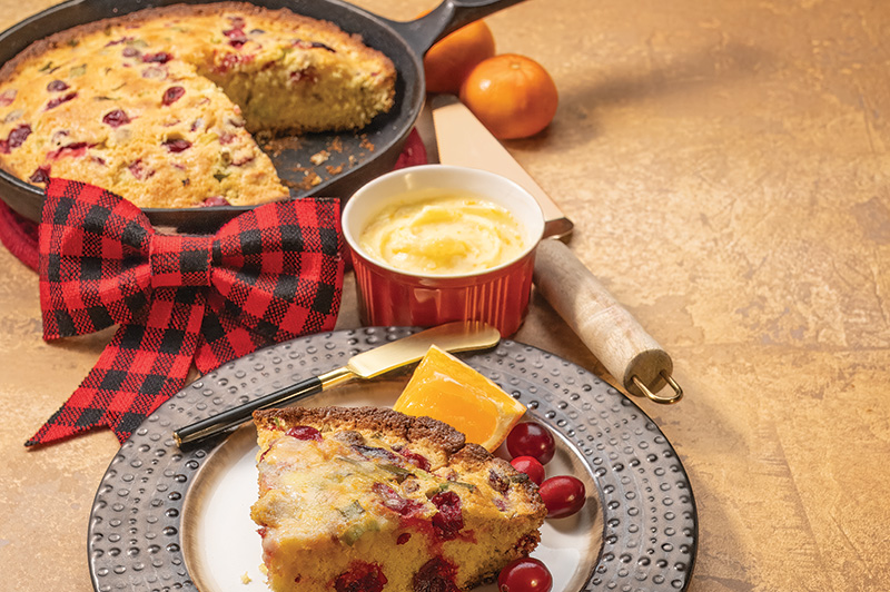 Cranberry Cornbread with Orange Butter