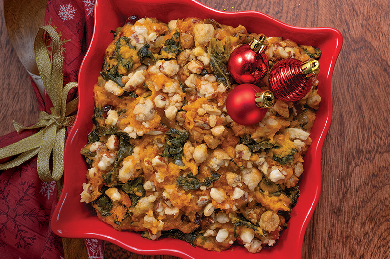 A Dish of Sweet & Savory Sweet Potato Casserole