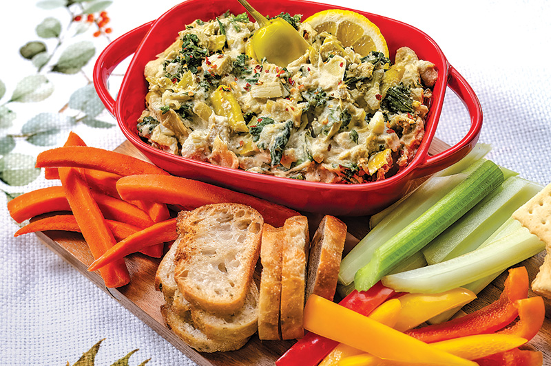 Spicy Kale and Artichoke Dip 