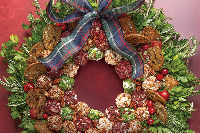 Mini Cheese Ball Wreath