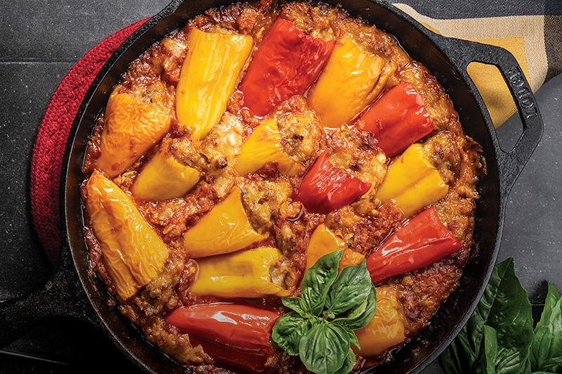 Italian Stuffed Mini Peppers with Sausage and Cheese