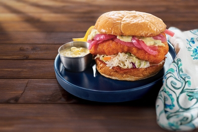 Plate with Gabriel&rsquo;s Creek Fish Sandwich