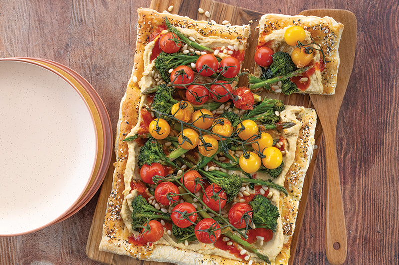 Broccolini and Cherry Tomato Tart