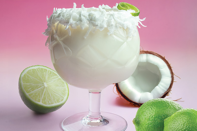 Festive glass of Cottontail Martini