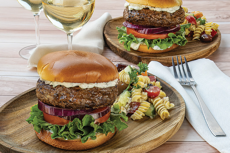 Greek Lamb Burgers with Tzatziki Sauce