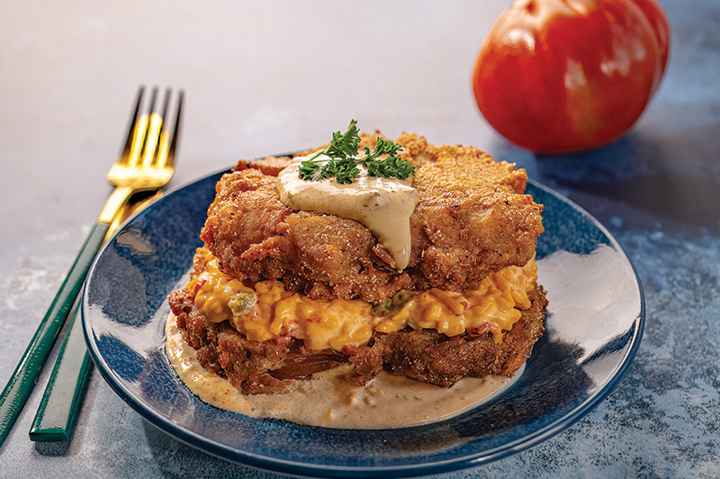 Fried Tomato Napolean