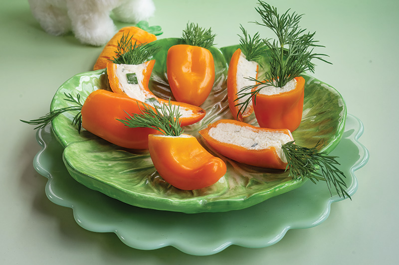 Stuffed Mini Bell Pepper Carrots