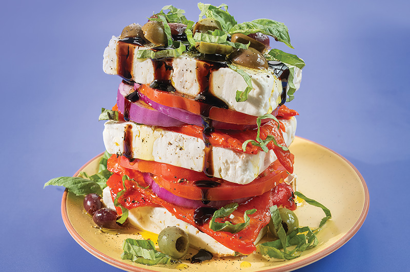 Stacked Greek Salad