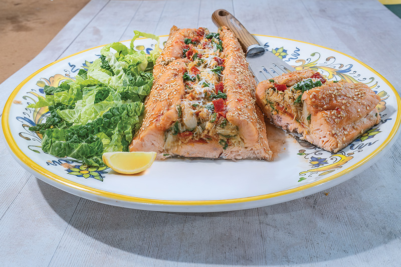 Crab Stuffed Salmon